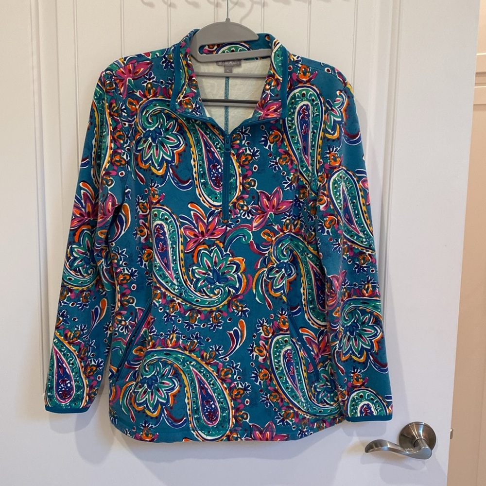 T by Talbots Colorful Paisley Long Sleeve Top